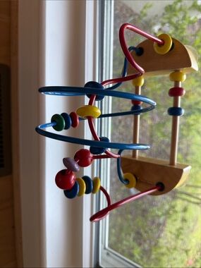 Suction Cup Toy Labyrinth Wood Vintage Handy Motor